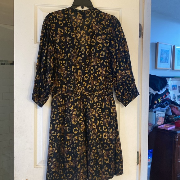 GAP  Gold & Black midi  dress - Picture 5 of 7